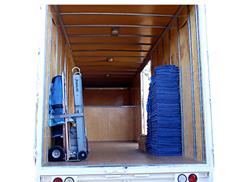 inside a Lafayette Ca moving truck